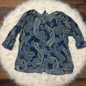 Karen Kane Paisley Printed Blouse size 1X